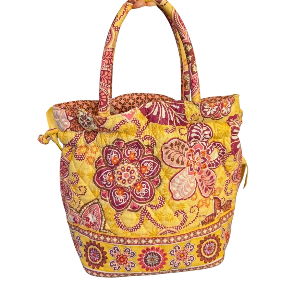 Vera Bradley Yellow and Purple Floral Tote
